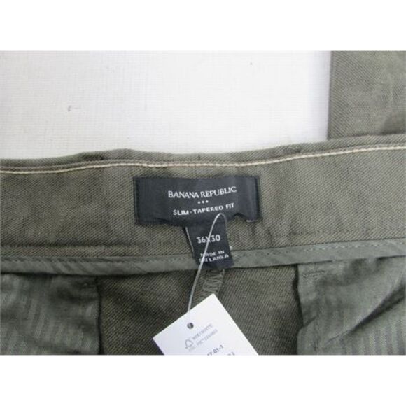 Banana Republic NWT Grey Men's Slim-Tapered Fit Pant  Size: 36 X 30 - Picture 10 of 11